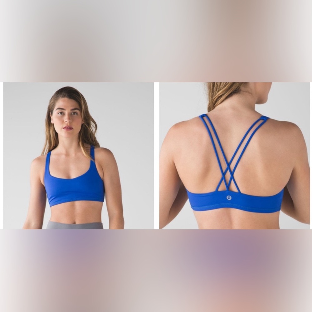 Lulu Lemon Blue Spackled Free To Be Sports Bra